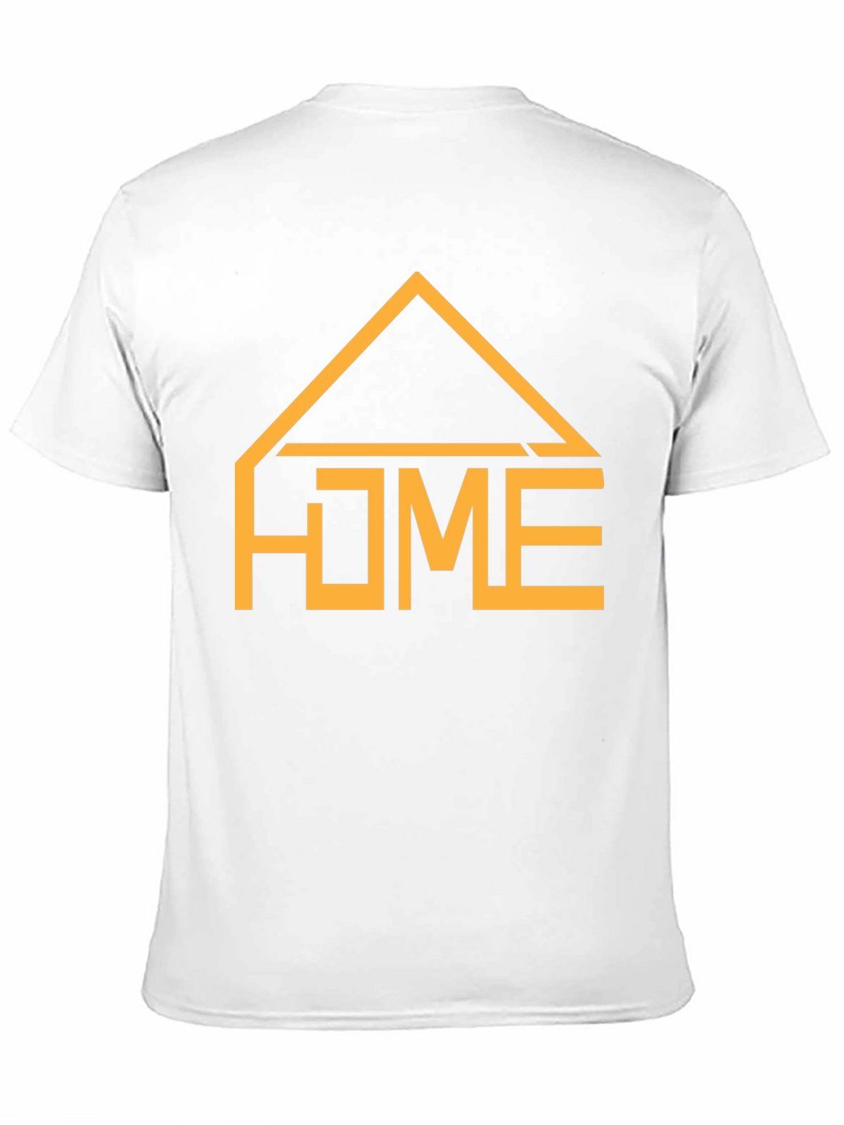 Geometric HOME Graphic Tee - Casual Black T-Shirt