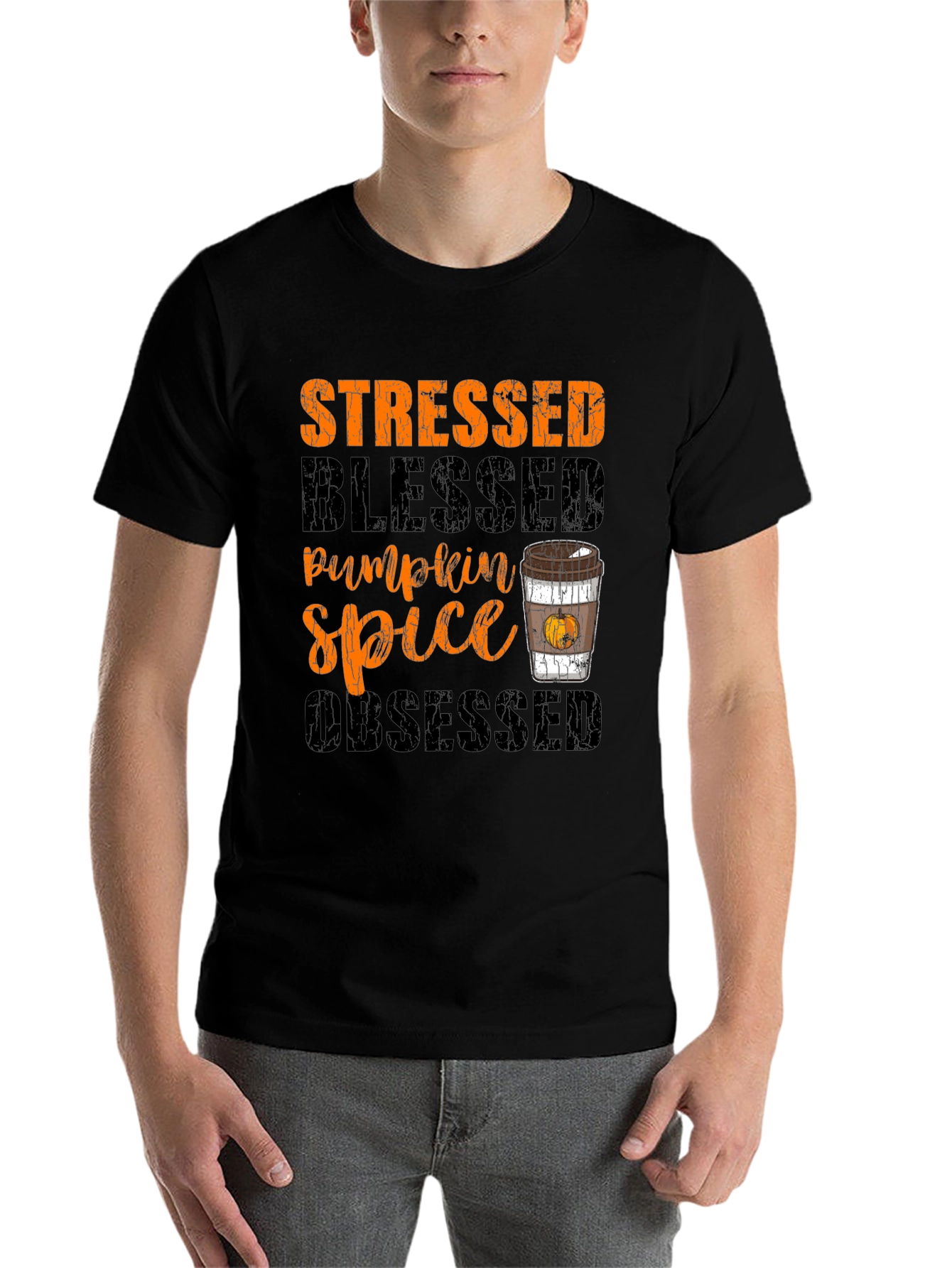 Stressed Blessed Pumpkin Spice Obsessed T-Shirt