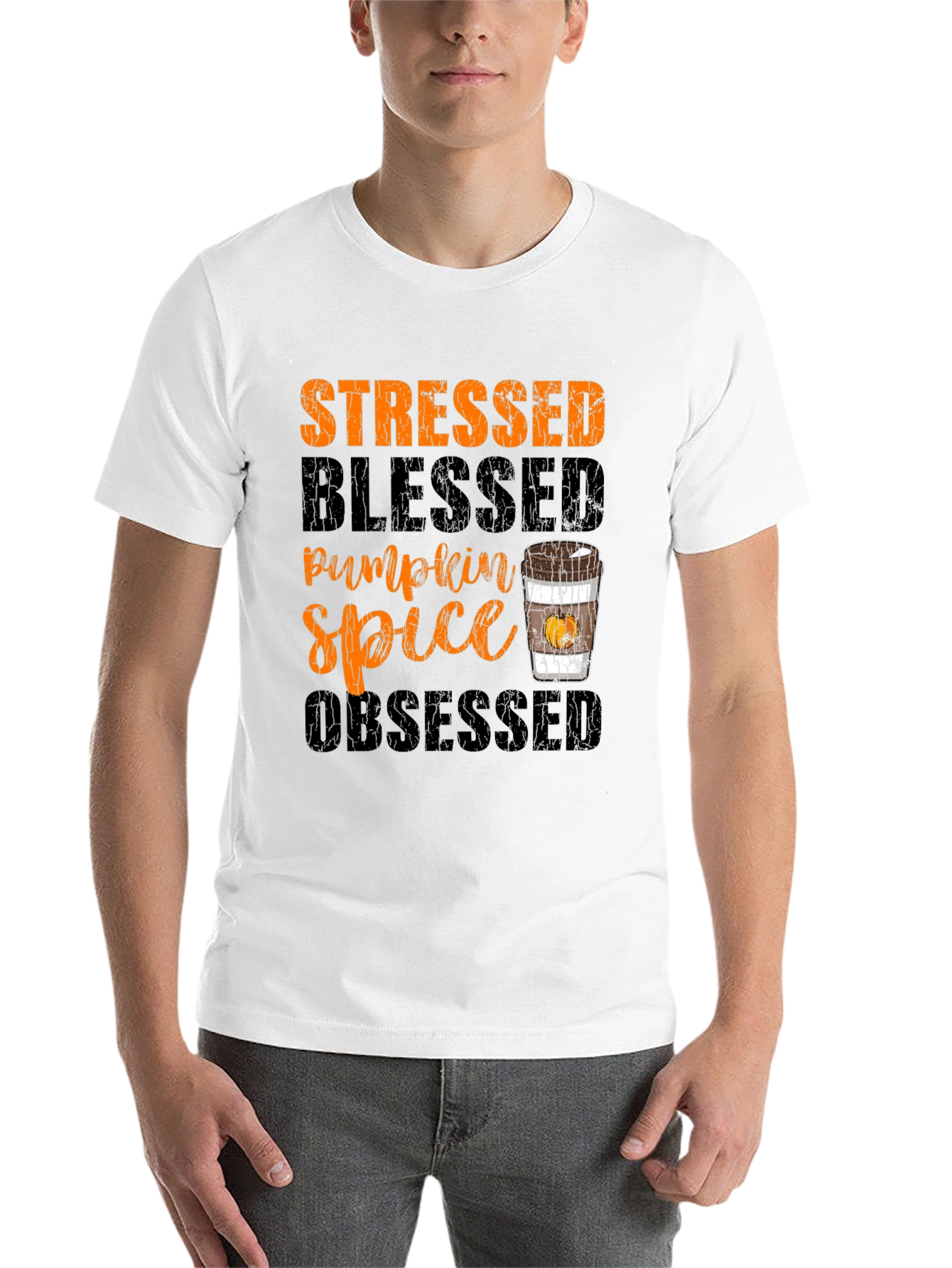 Stressed Blessed Pumpkin Spice Obsessed T-Shirt