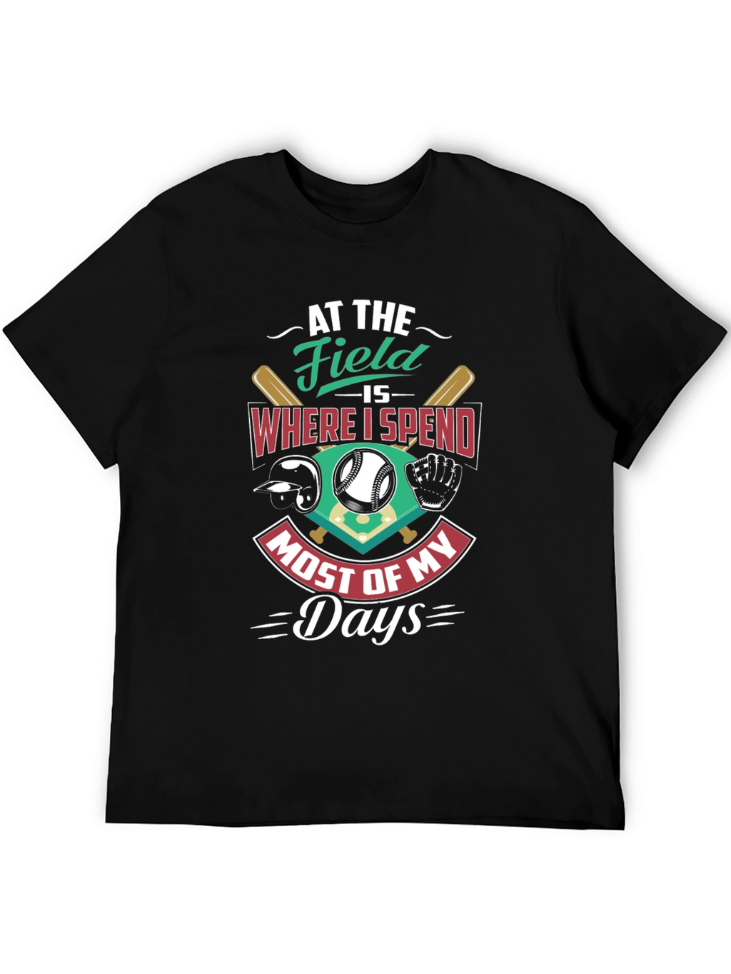 Baseball Fan T-Shirt - At The Field Design