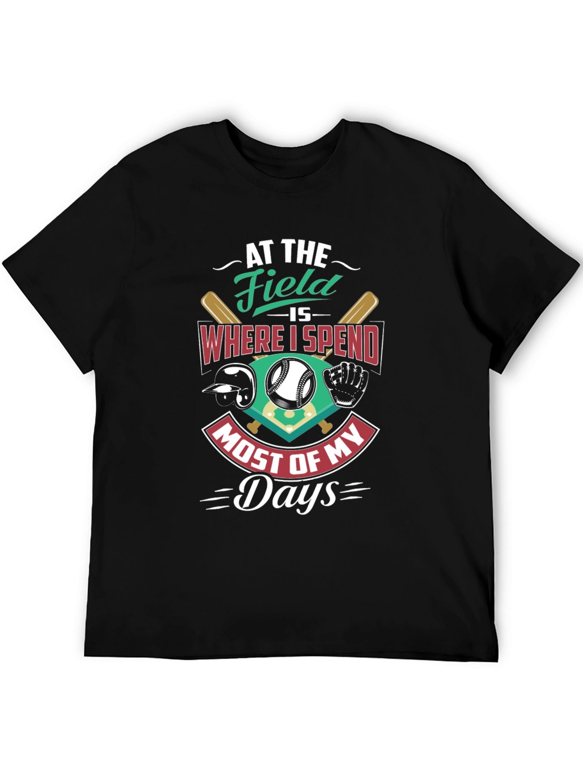Baseball Fan T-Shirt - At The Field Design