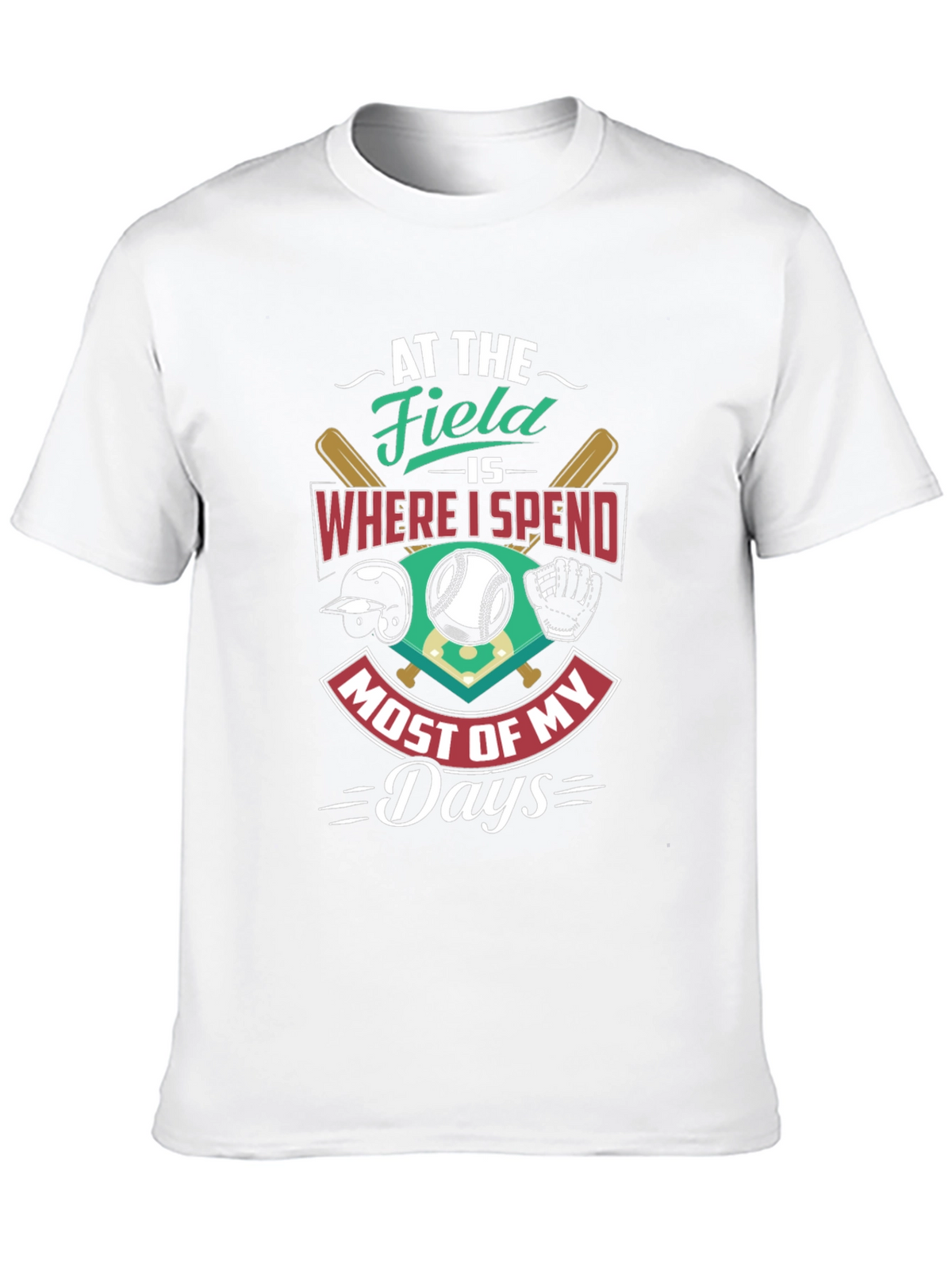 Baseball Fan T-Shirt - At The Field Design