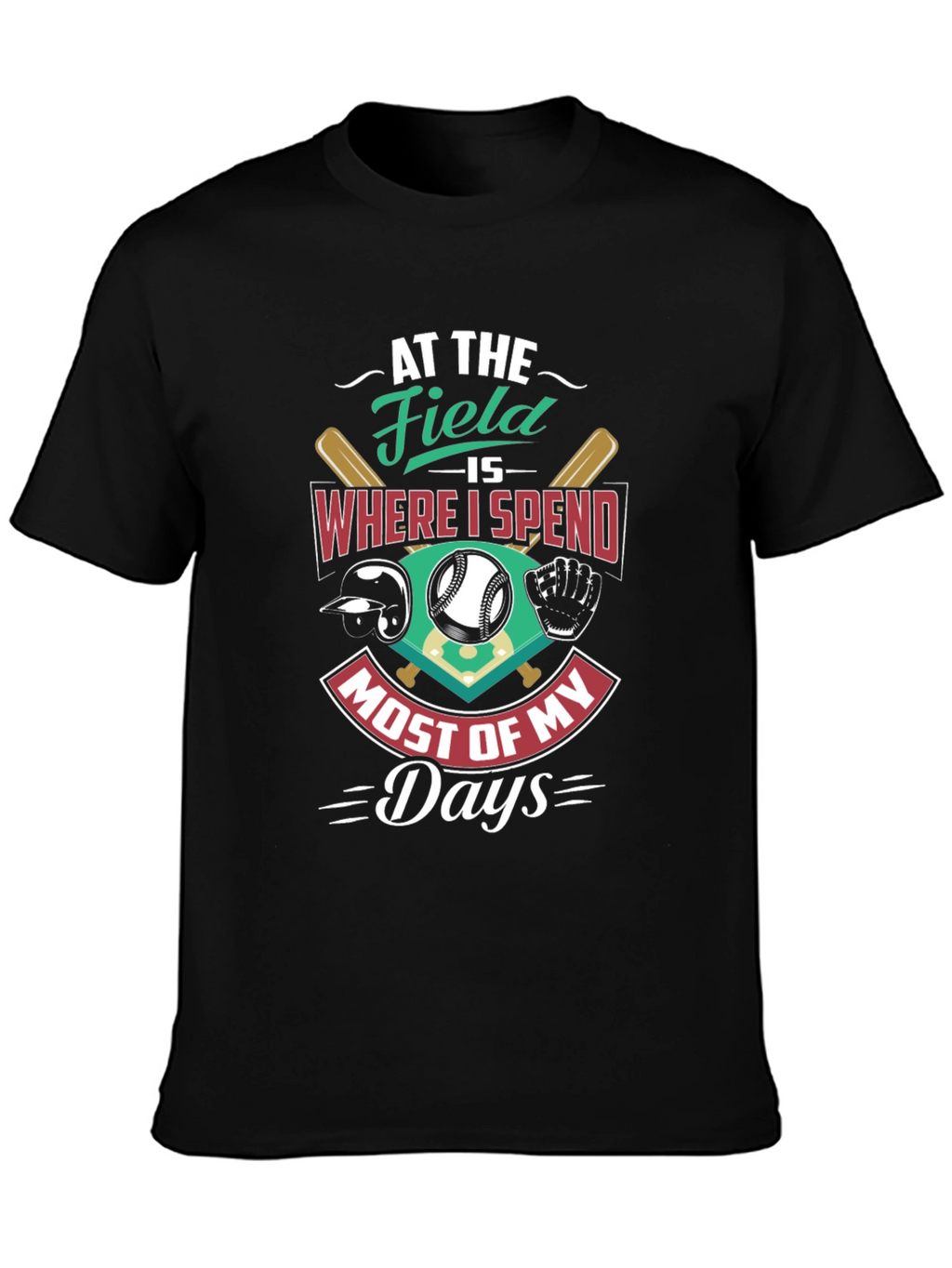 Baseball Fan T-Shirt - At The Field Design