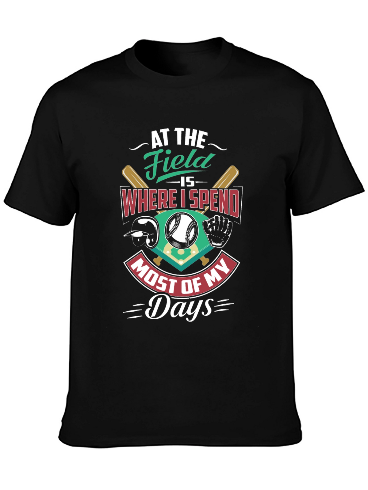 Baseball Fan T-Shirt - At The Field Design