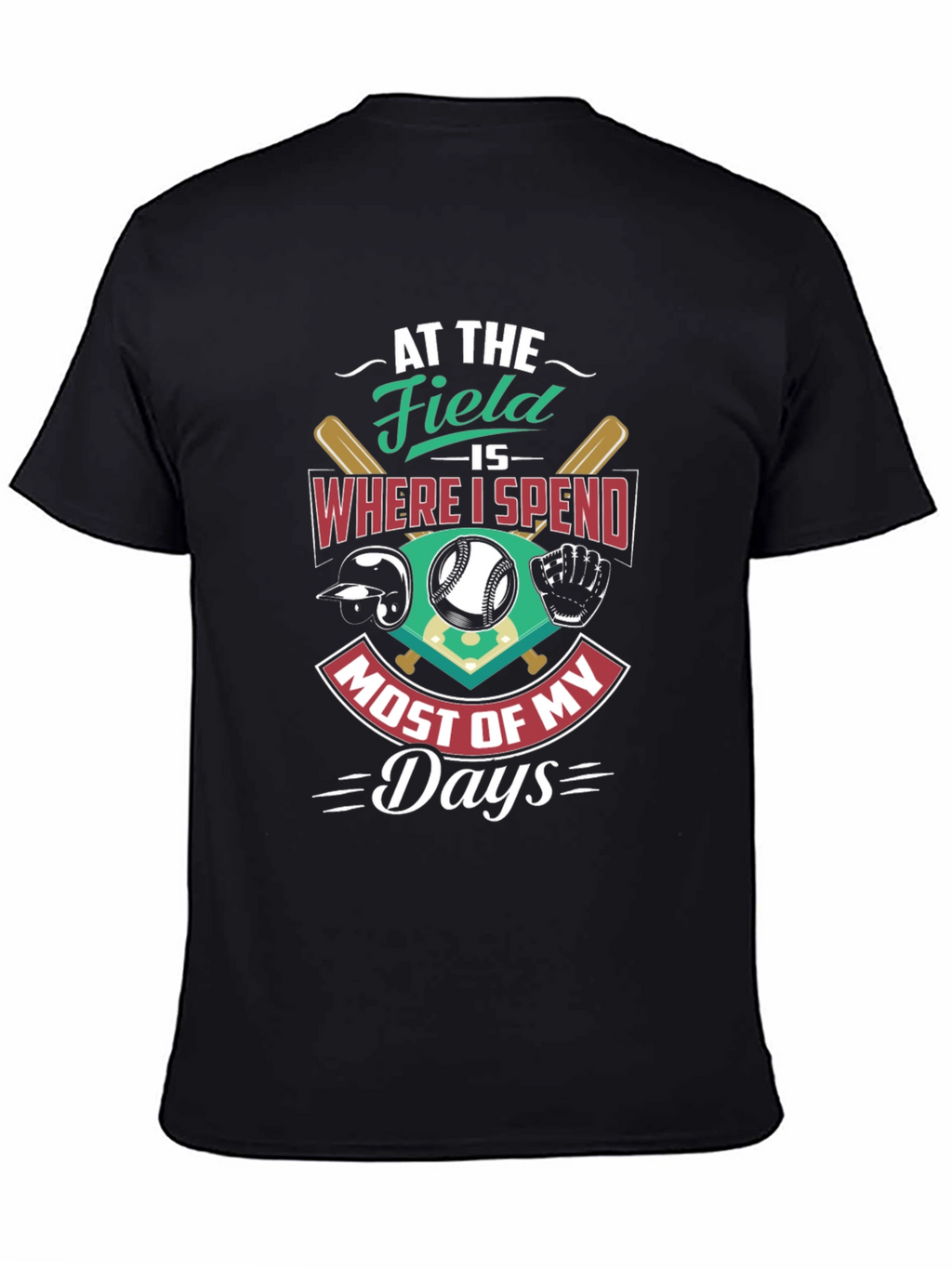 Baseball Fan T-Shirt - At The Field Design