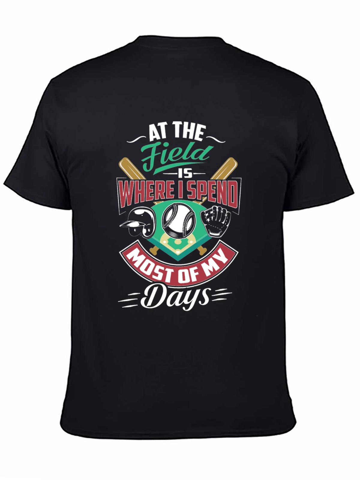 Baseball Fan T-Shirt - At The Field Design