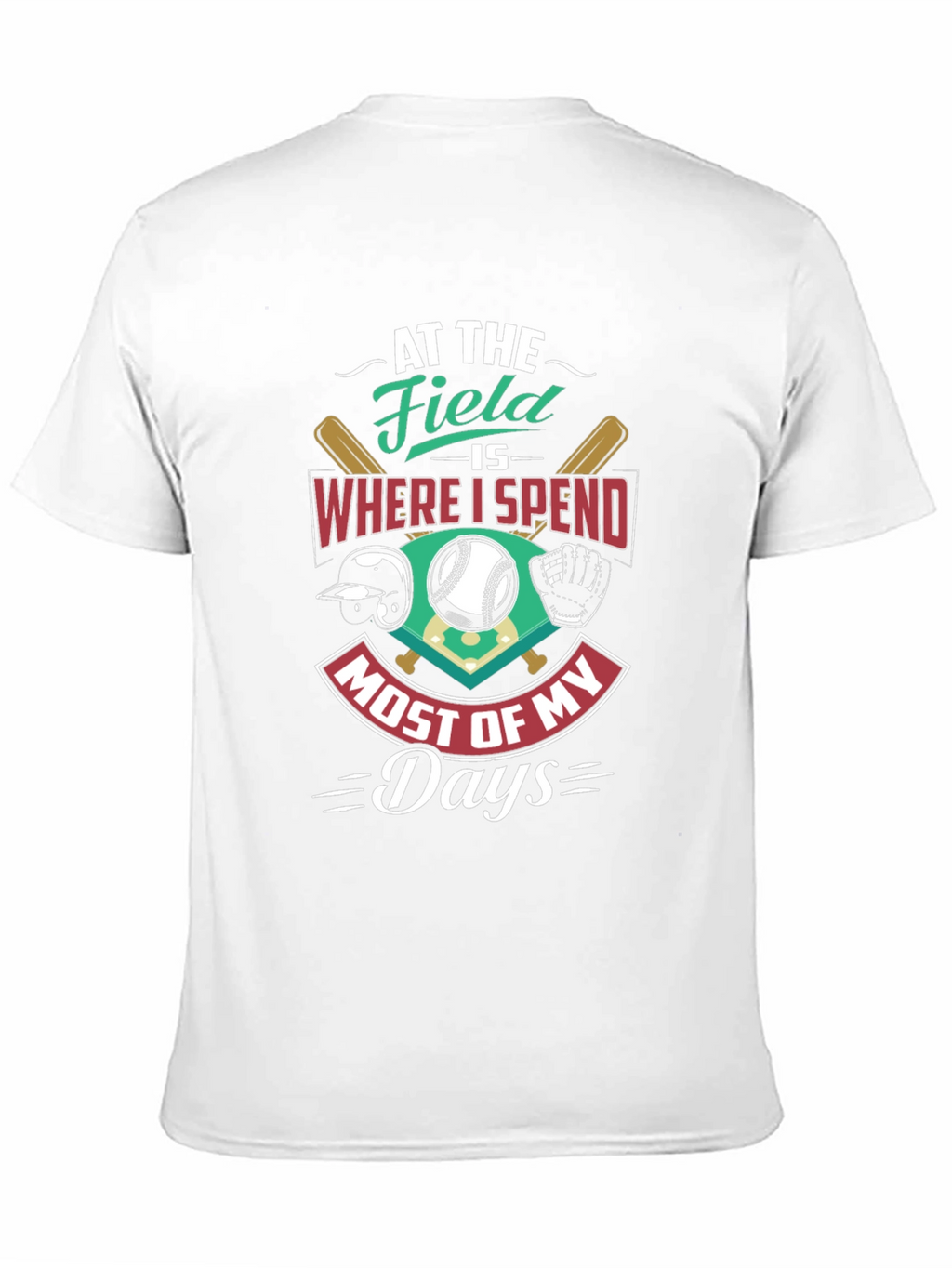 Baseball Fan T-Shirt - At The Field Design