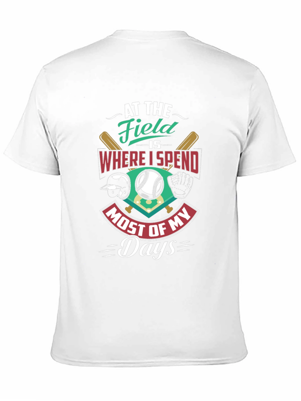 Baseball Fan T-Shirt - At The Field Design