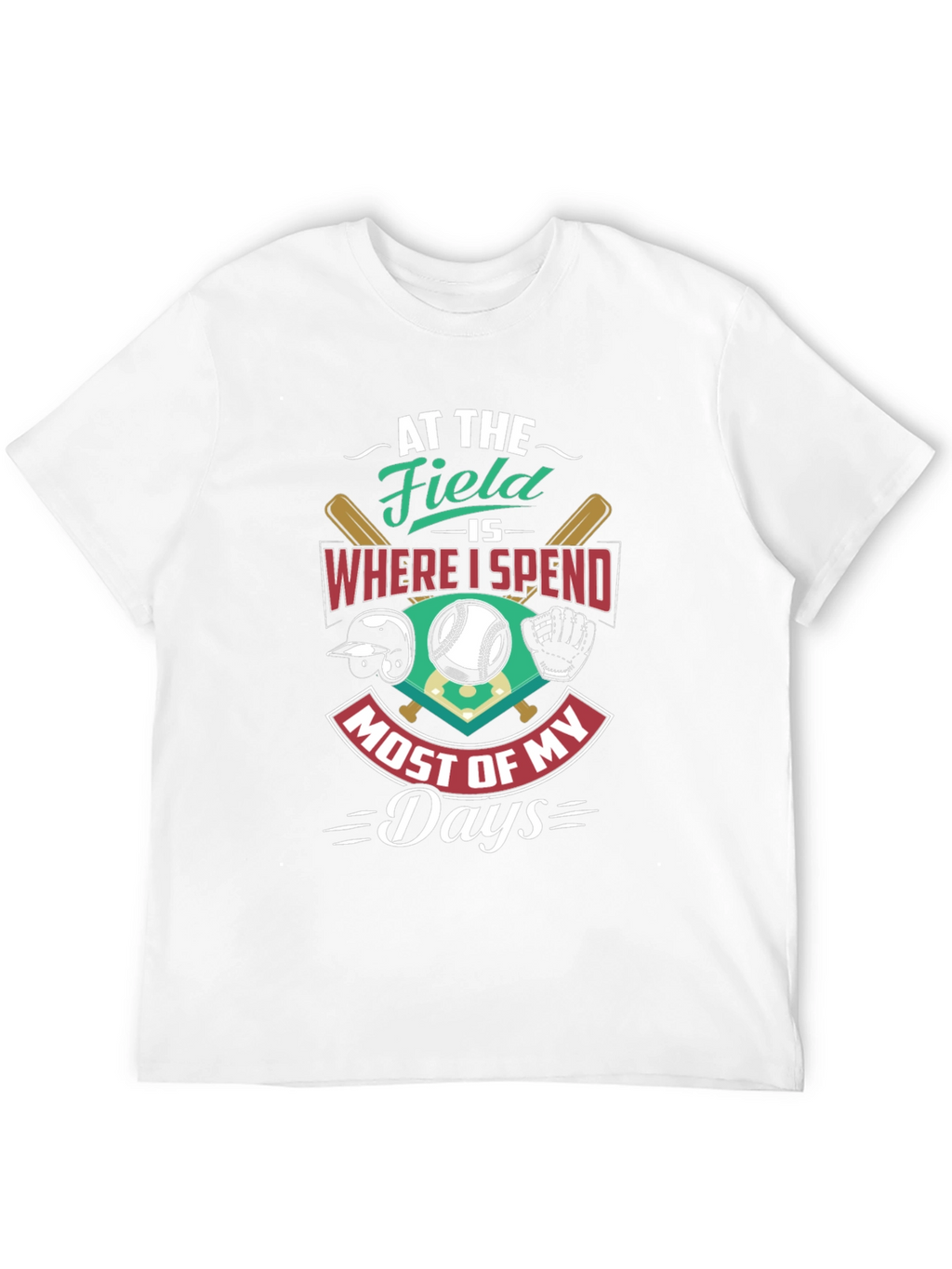 Baseball Fan T-Shirt - At The Field Design