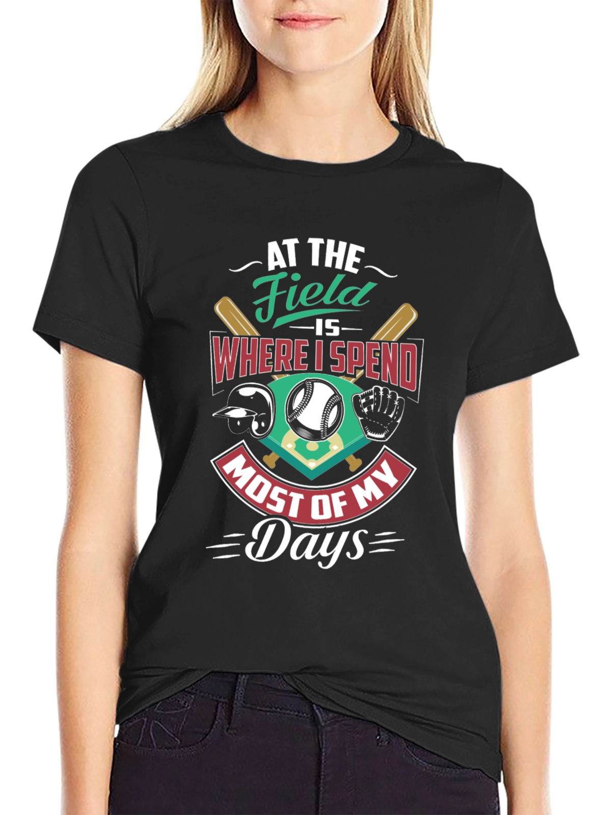 Baseball Fan T-Shirt - At The Field Design
