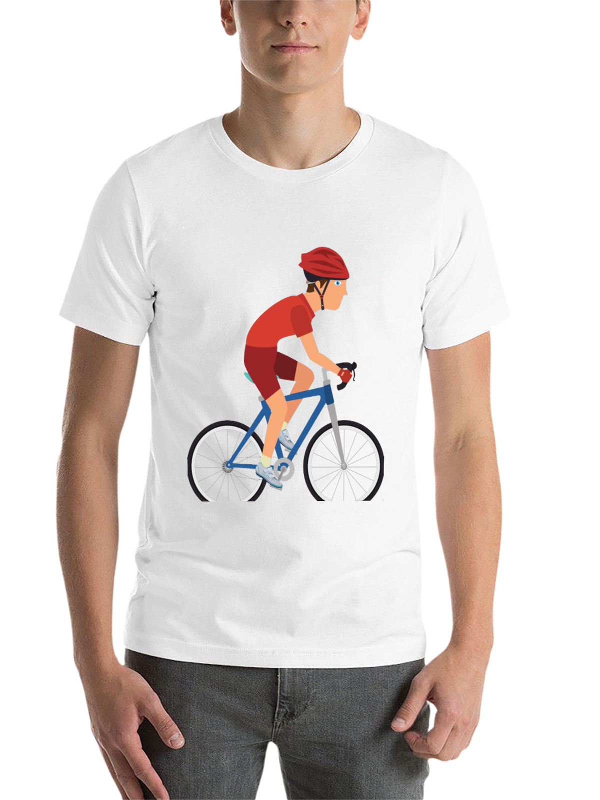 Cyclist Graphic Tee - Black Cotton T-Shirt