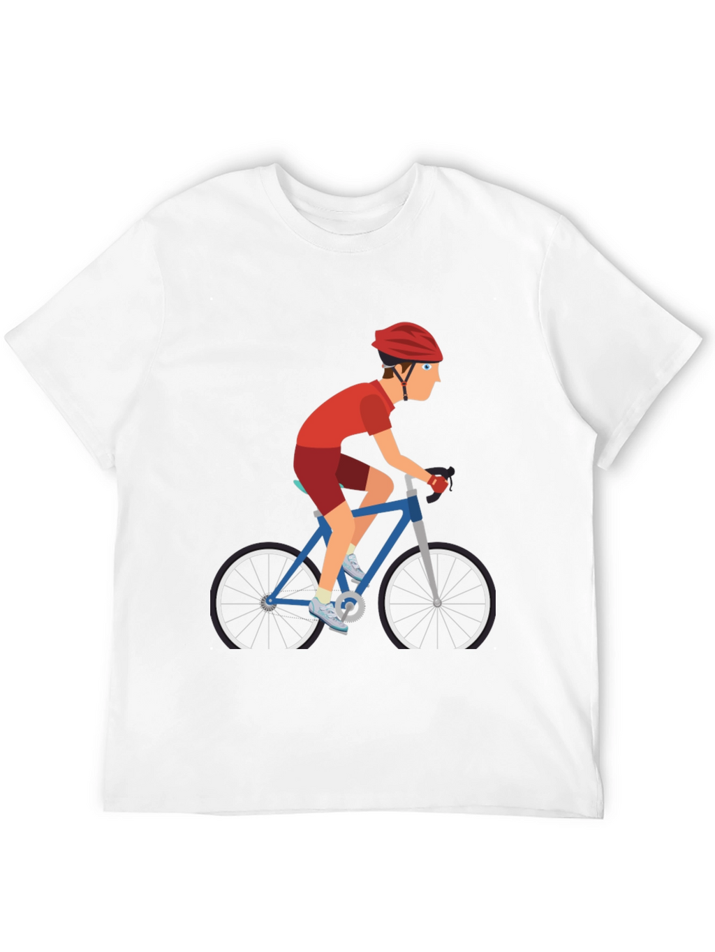 Cyclist Graphic Tee - Black Cotton T-Shirt