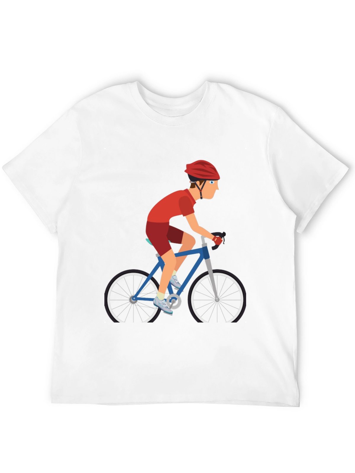 Cyclist Graphic Tee - Black Cotton T-Shirt