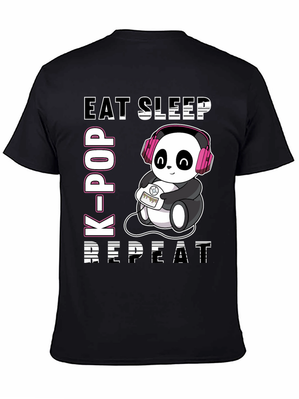 Eat Sleep K-Pop Repeat Panda T-Shirt