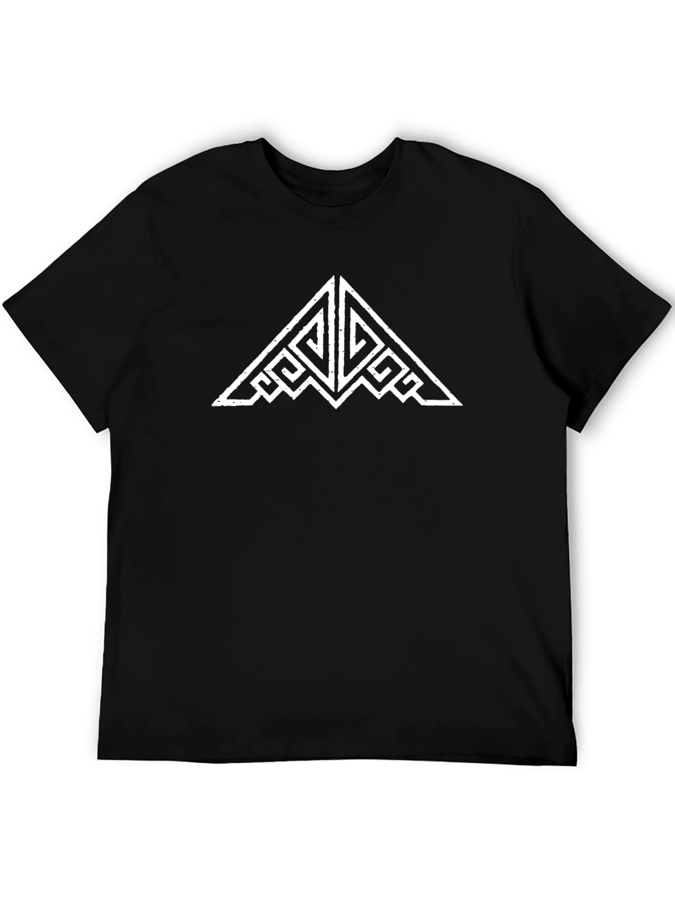 Geometric Tribal T-Shirt - Black