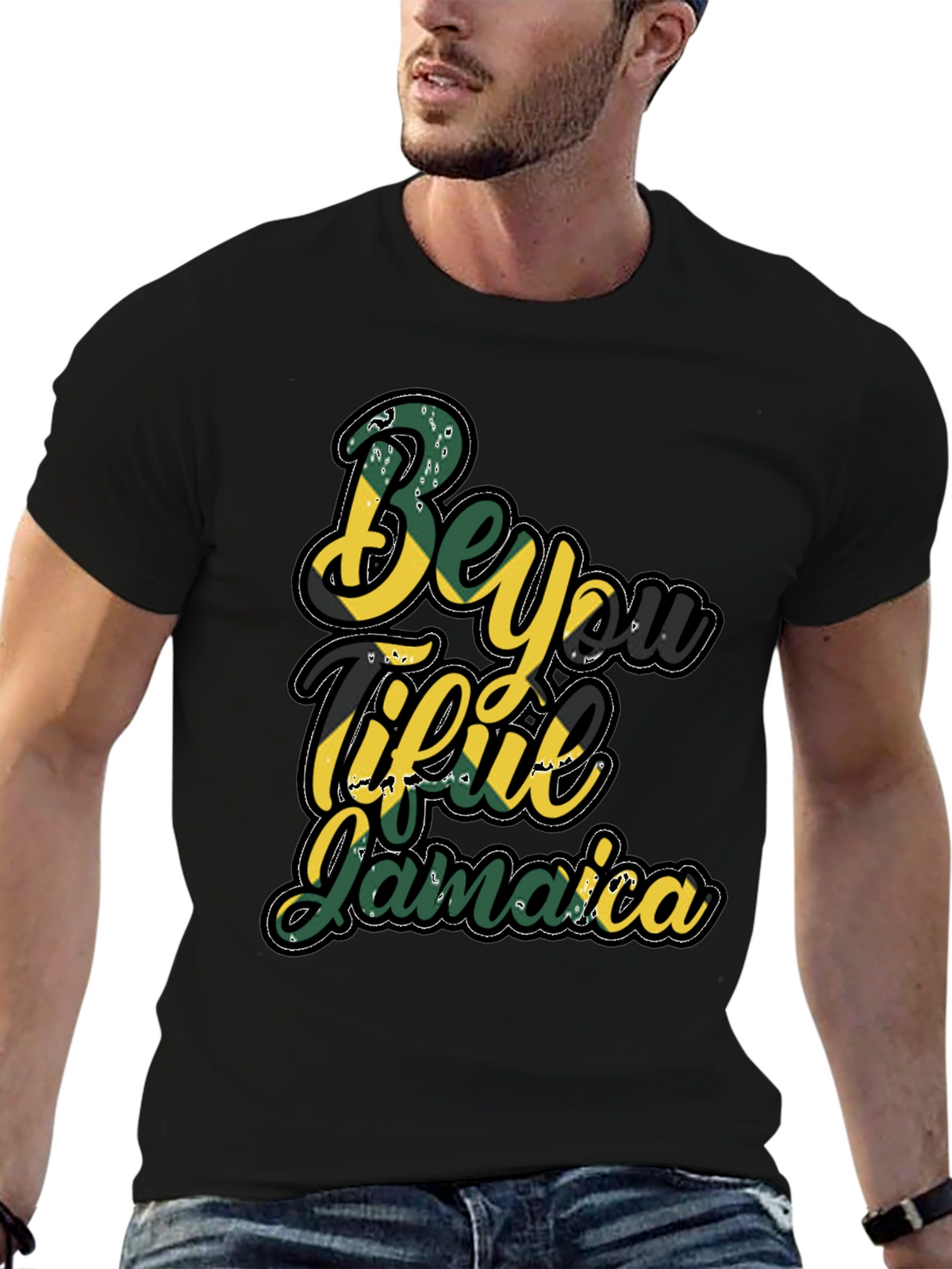 Beyoutiful Jamaica Graphic Tee - Black