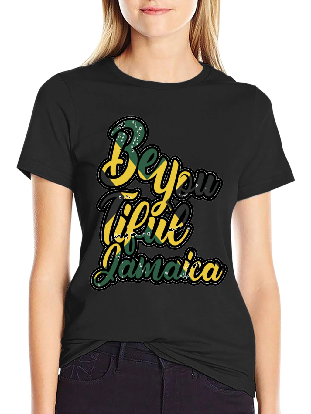 Beyoutiful Jamaica Graphic Tee - Black