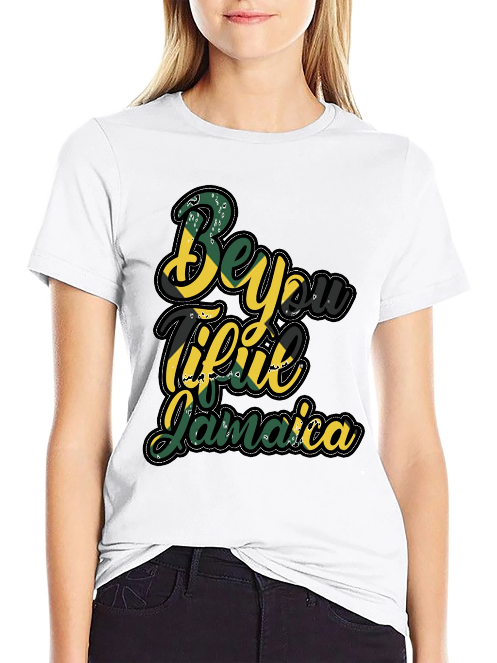 Beyoutiful Jamaica Graphic Tee - Black
