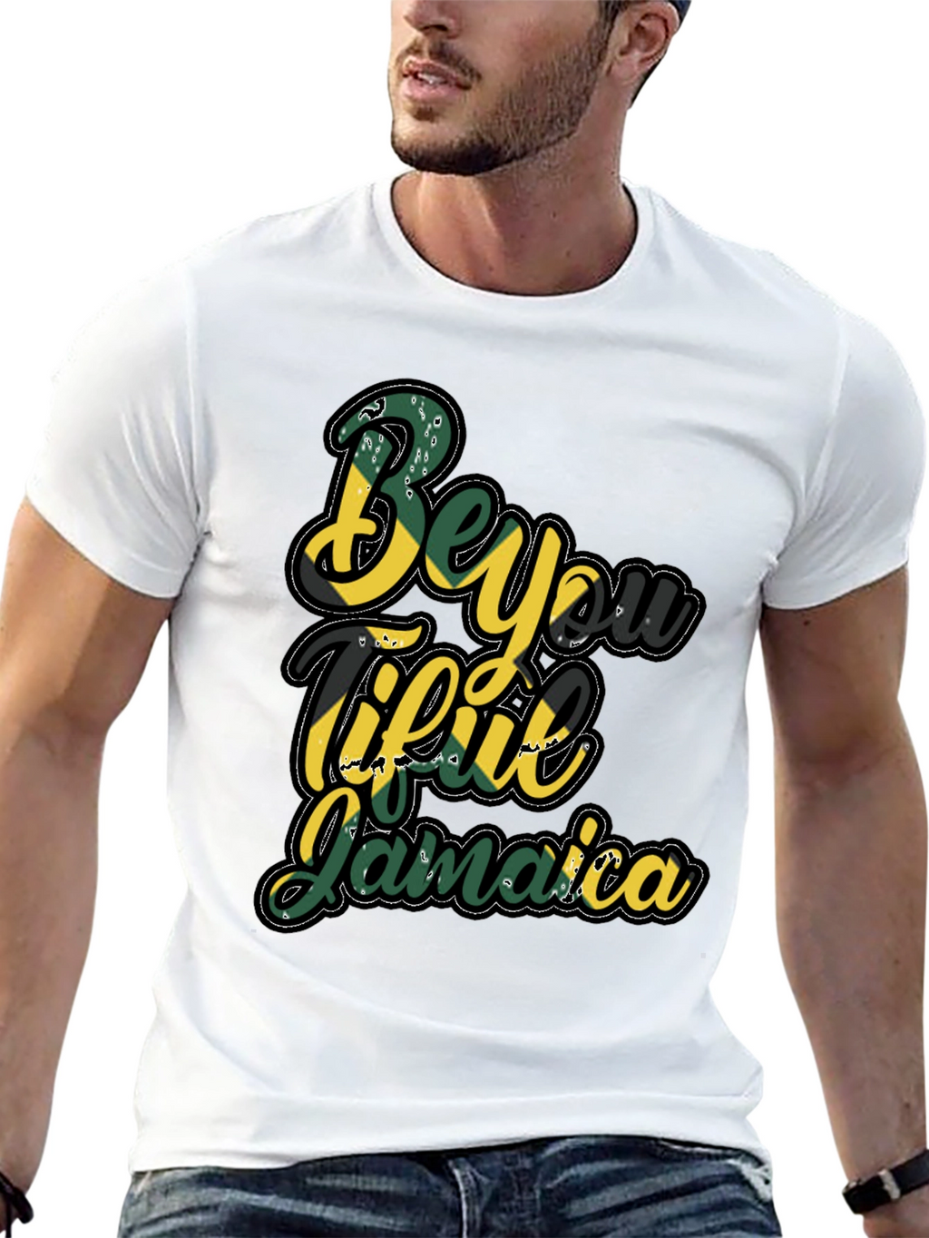 Beyoutiful Jamaica Graphic Tee - Black
