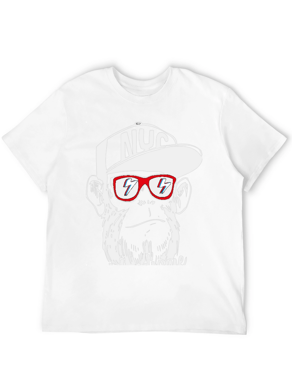 Cool Monkey Graphic Tee - Black Crewneck
