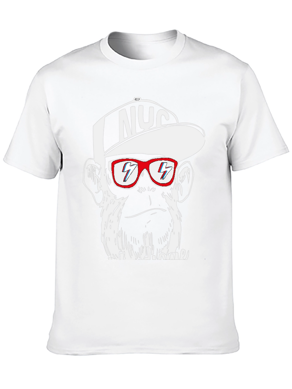 Cool Monkey Graphic Tee - Black Crewneck