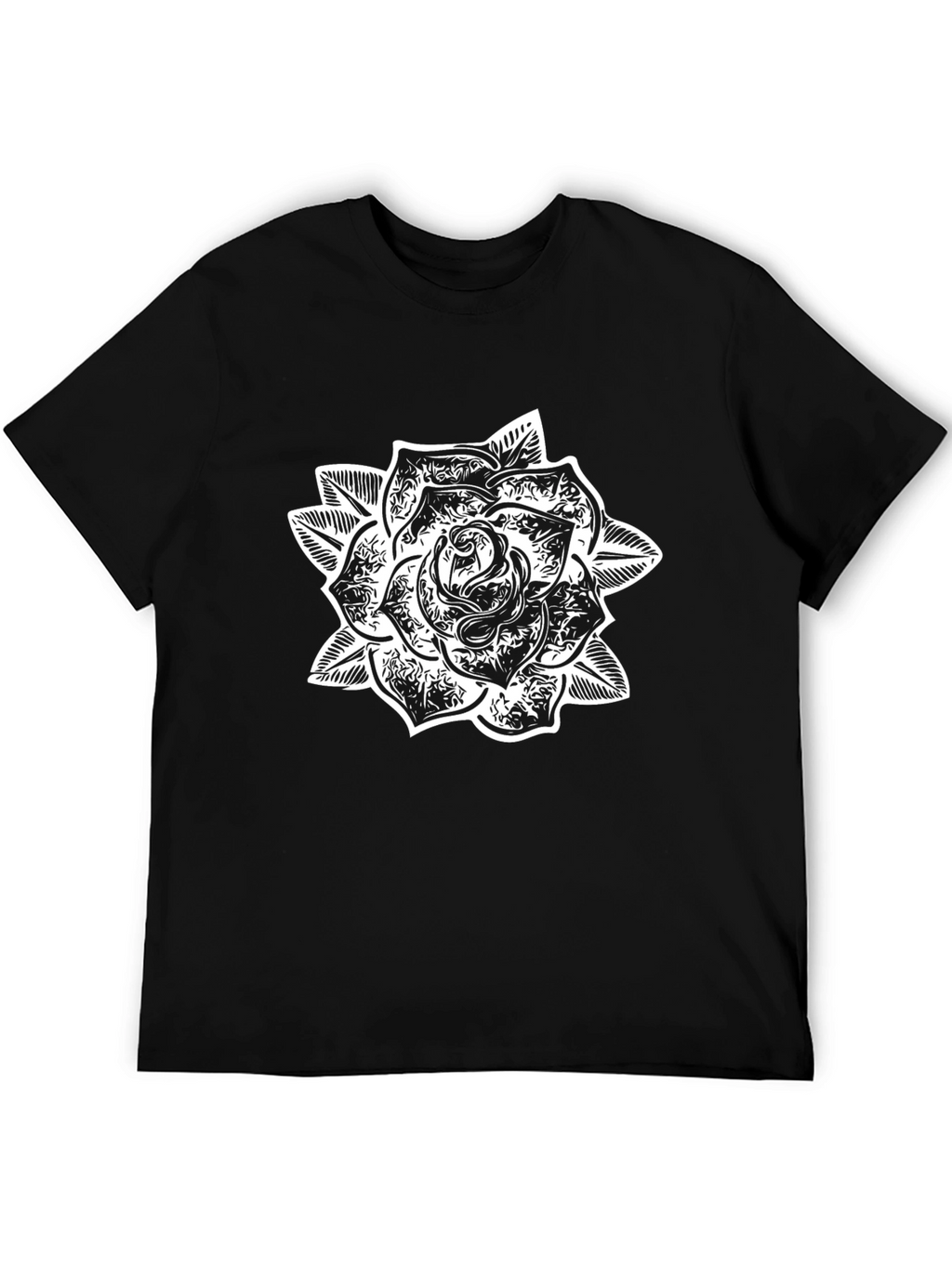 Black Rose Graphic Tee - Casual Comfort