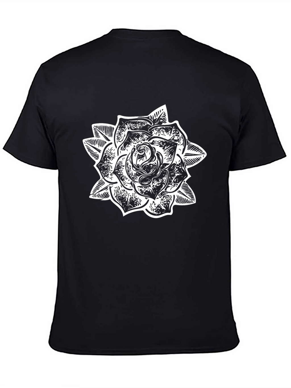 Black Rose Graphic Tee - Casual Comfort