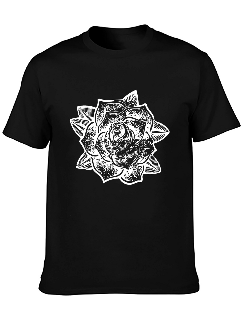 Black Rose Graphic Tee - Casual Comfort