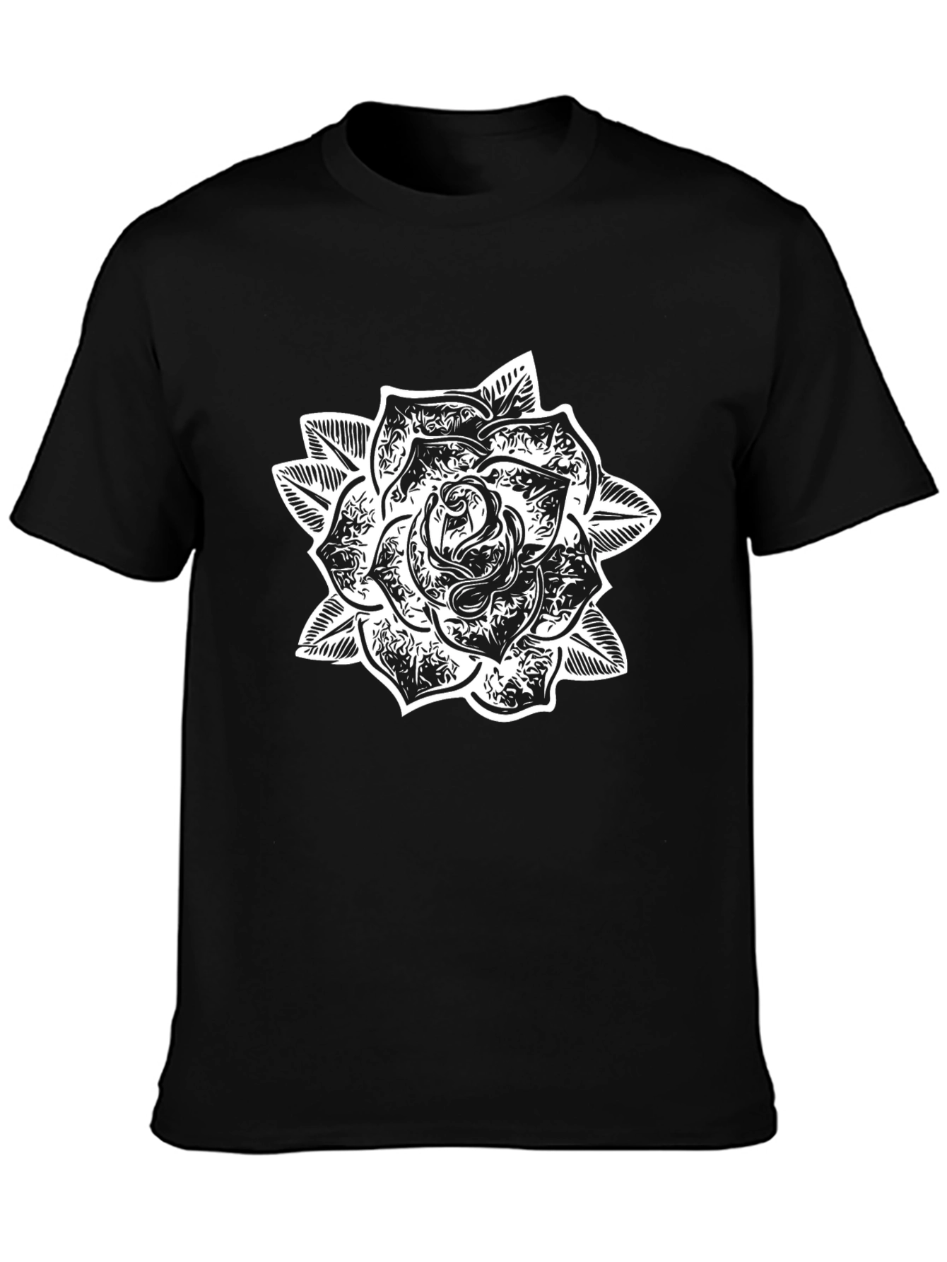 Black Rose Graphic Tee - Casual Comfort