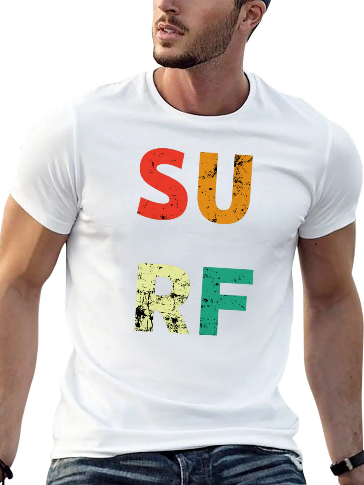 Retro Surf Graphic Tee - Black