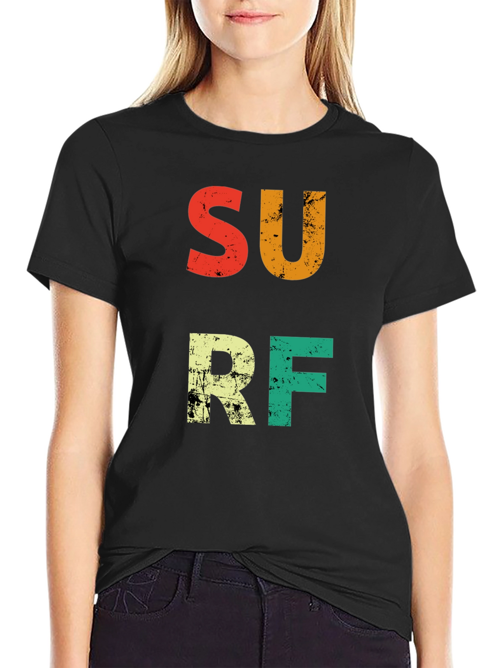 Retro Surf Graphic Tee - Black