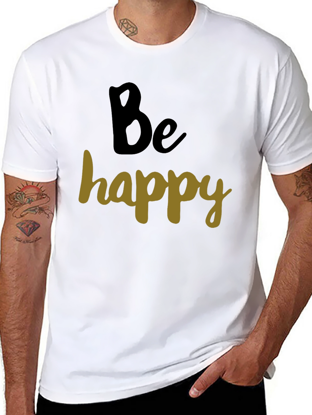 Be Happy Graphic Tee - Casual Comfort