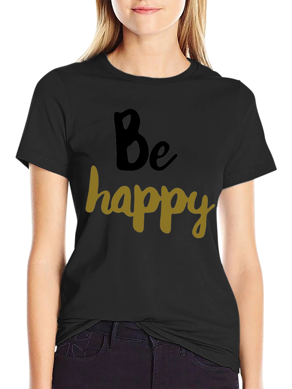 Be Happy Graphic Tee - Casual Comfort