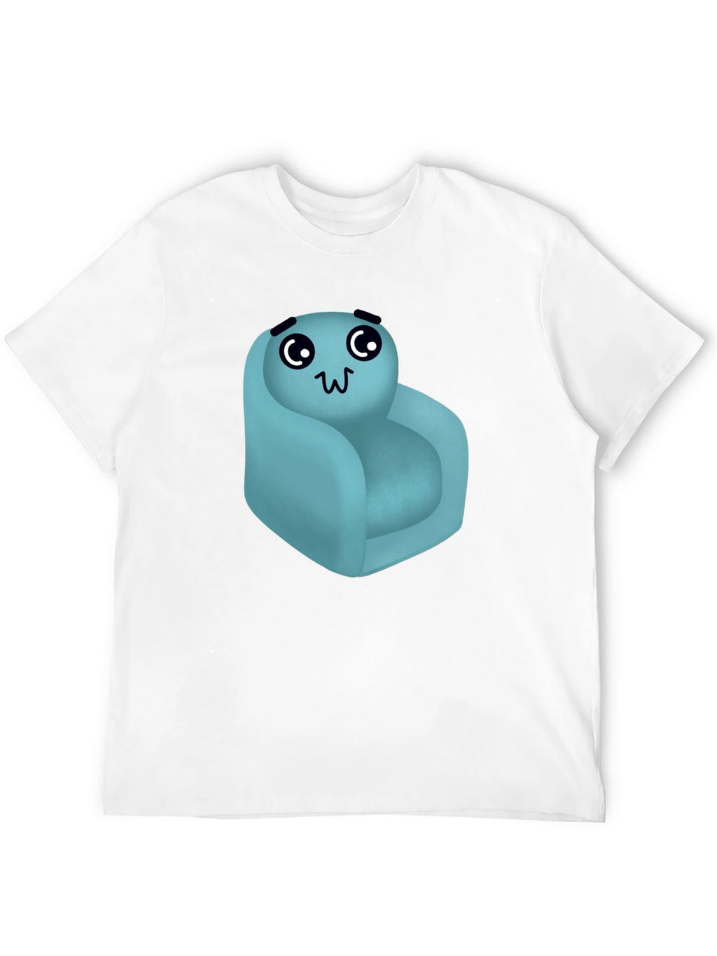 Cute Couch Character Black T-Shirt
