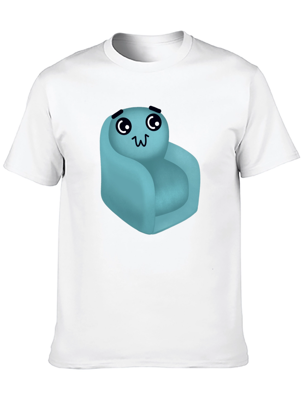 Cute Couch Character Black T-Shirt