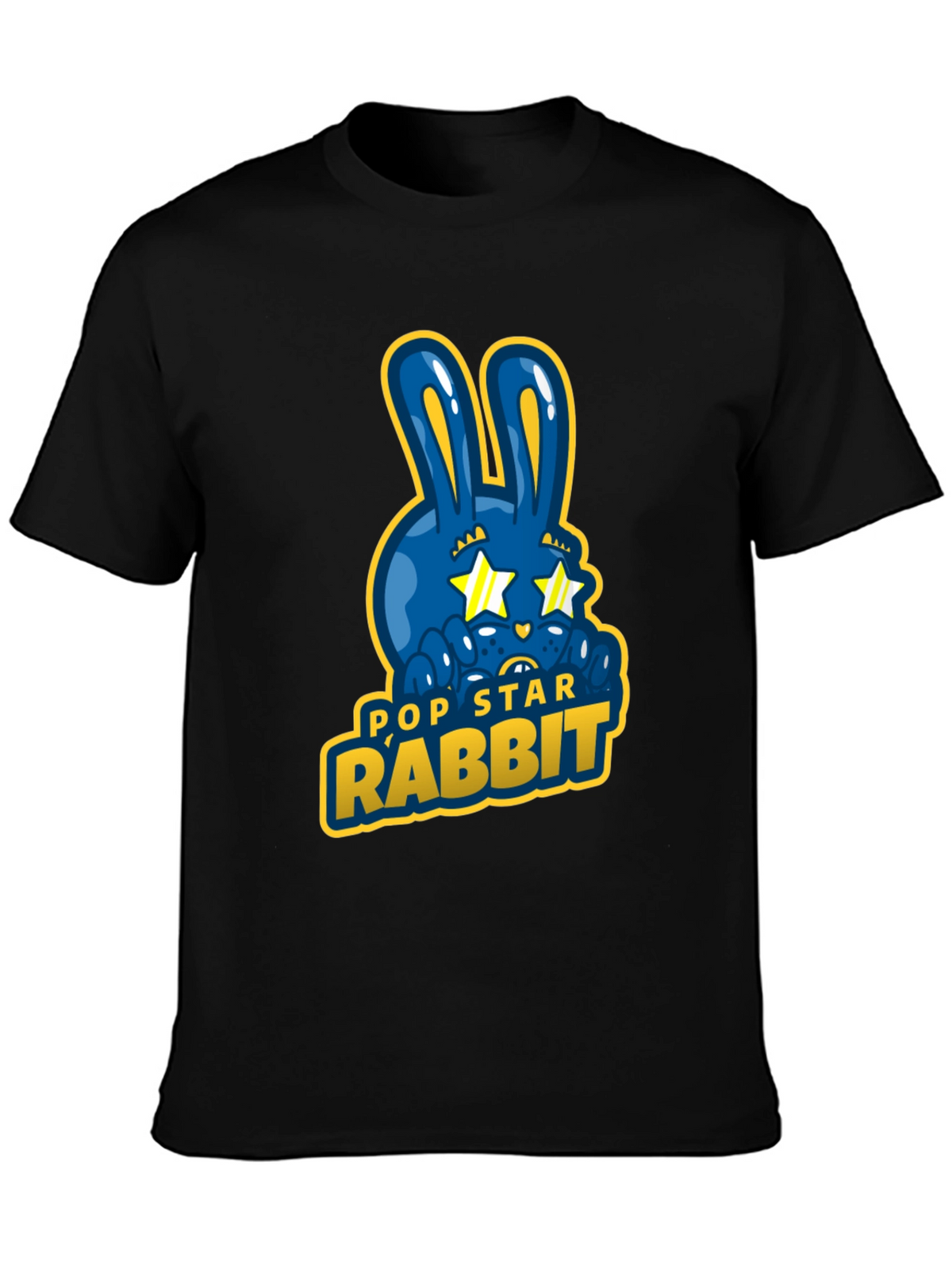 Pop Star Rabbit Graphic T-Shirt - Unique Design