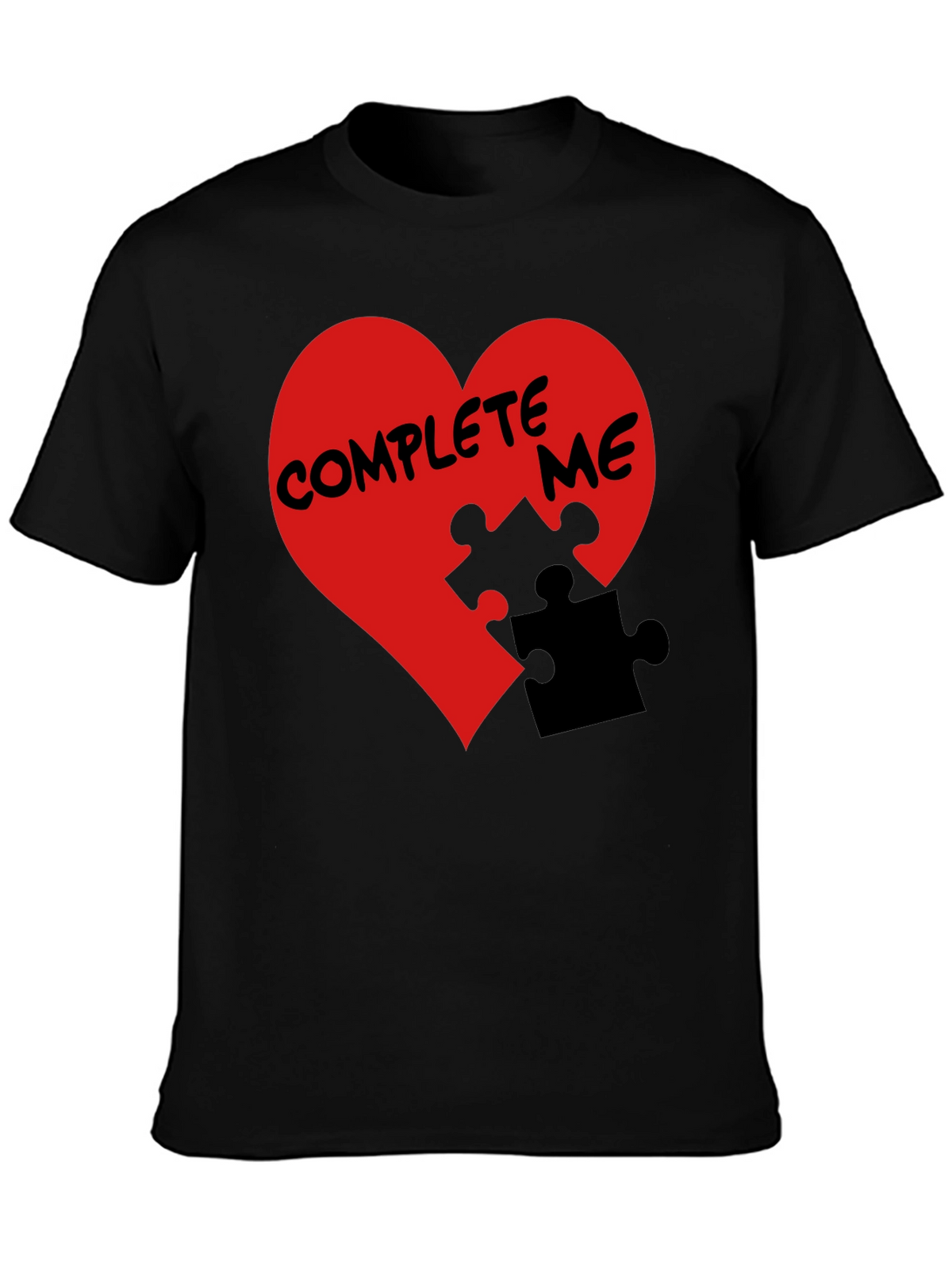 Complete Me Heart Puzzle Piece Graphic Tee
