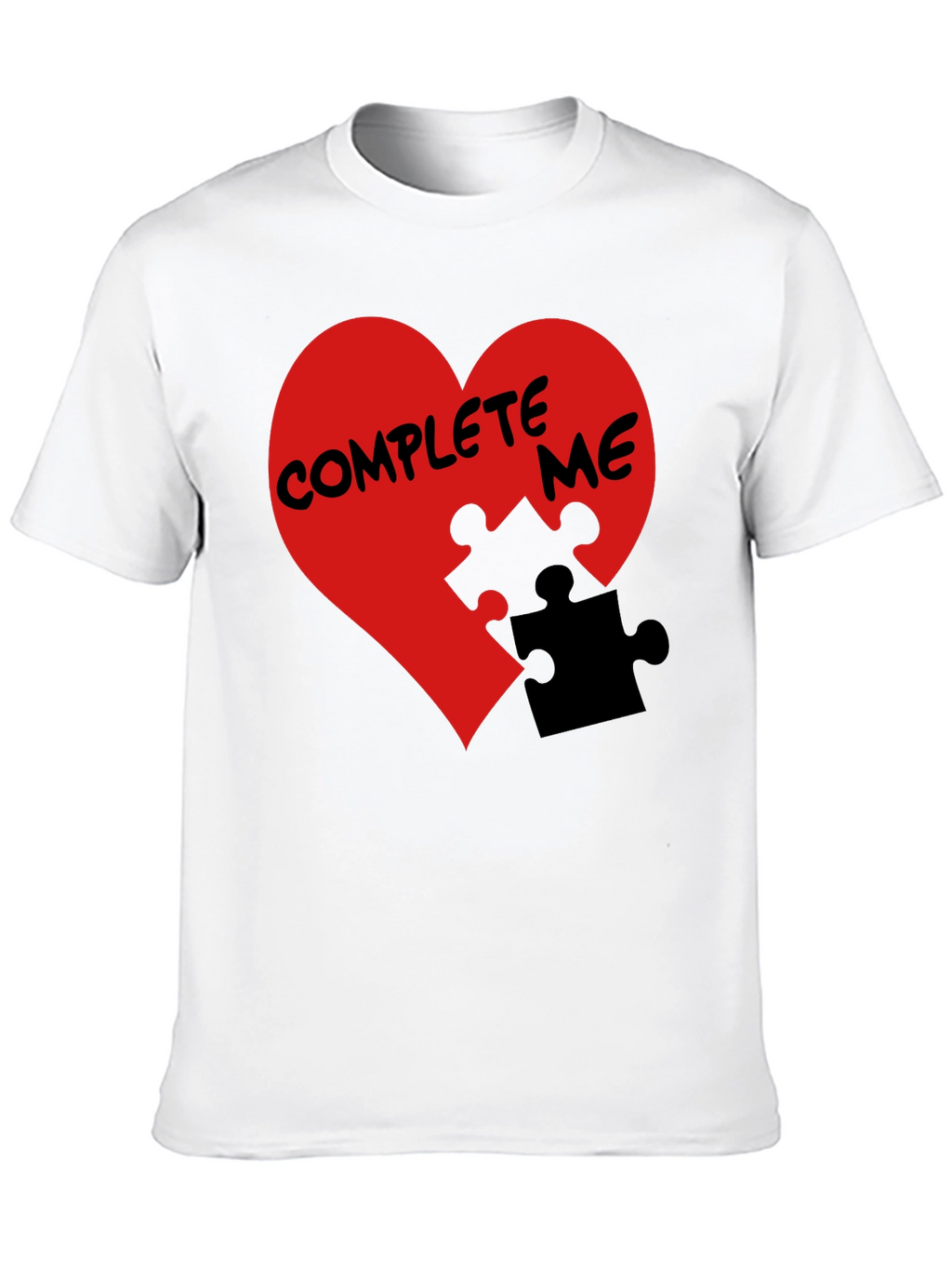 Complete Me Heart Puzzle Piece Graphic Tee
