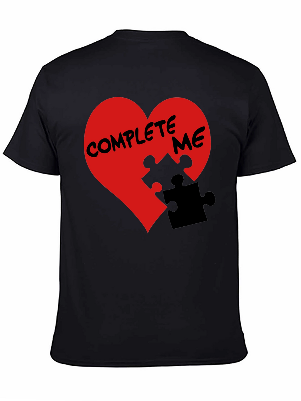 Complete Me Heart Puzzle Piece Graphic Tee