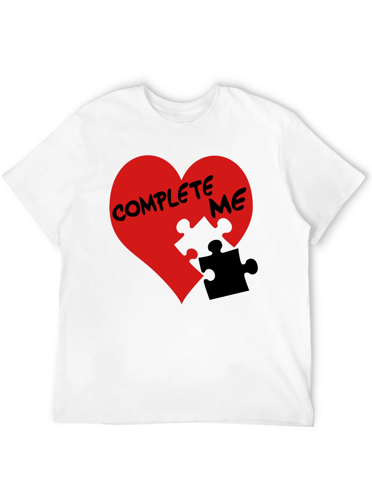 Complete Me Heart Puzzle Piece Graphic Tee