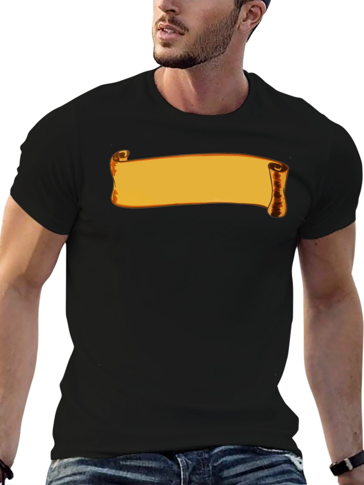 Scroll Graphic Black T-Shirt