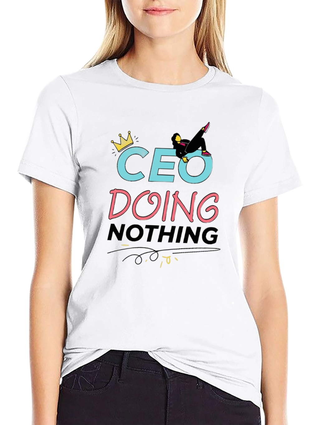 CEO Doing Nothing Black T-Shirt
