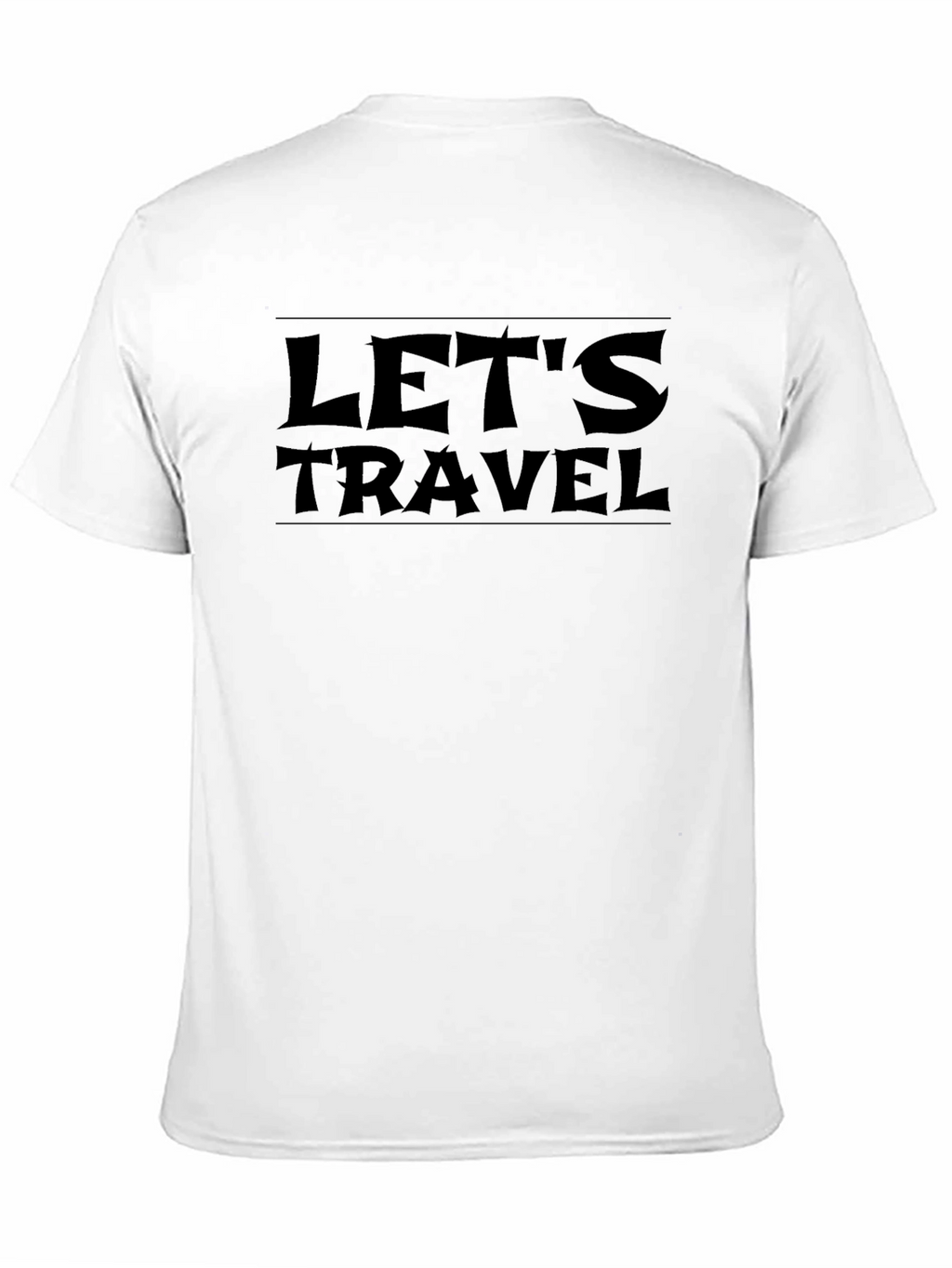 Lets Travel Black Graphic Tee - Adventure Awaits