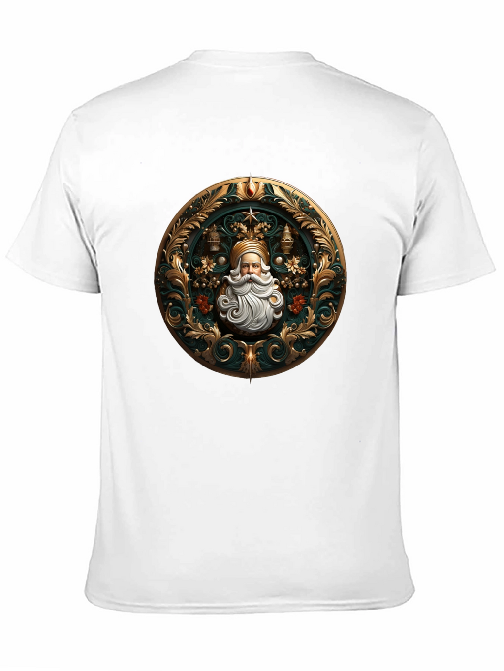 Ornate Santa Claus Graphic Tee - Holiday Style