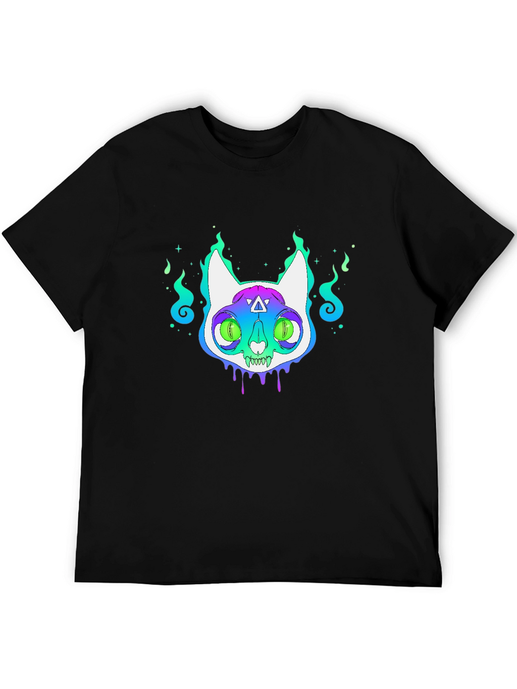 Mystic Cat Graphic Tee - Unisex Black T-Shirt