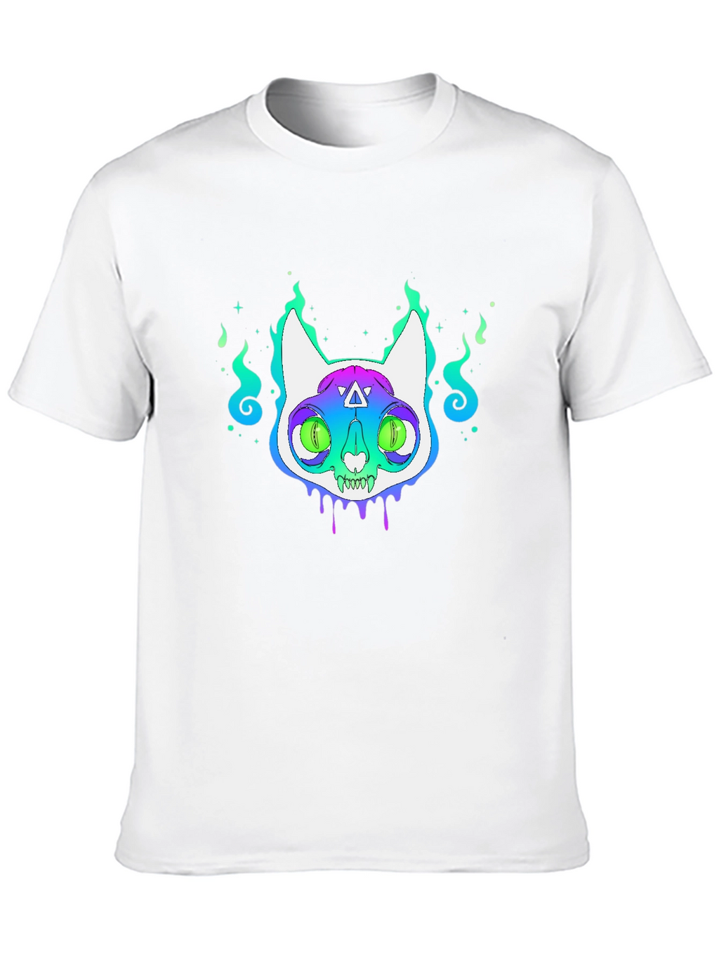 Mystic Cat Graphic Tee - Unisex Black T-Shirt