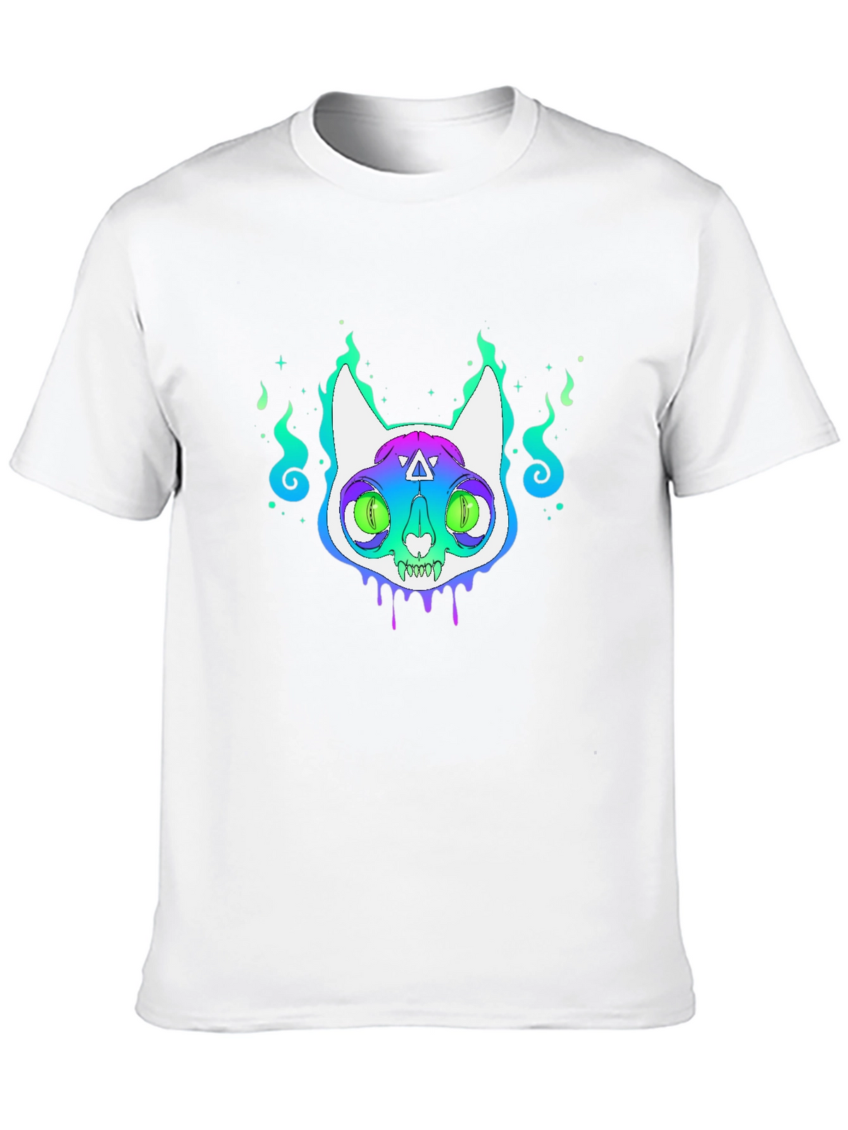 Mystic Cat Graphic Tee - Unisex Black T-Shirt
