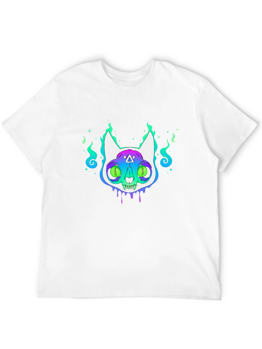 Mystic Cat Graphic Tee - Unisex Black T-Shirt