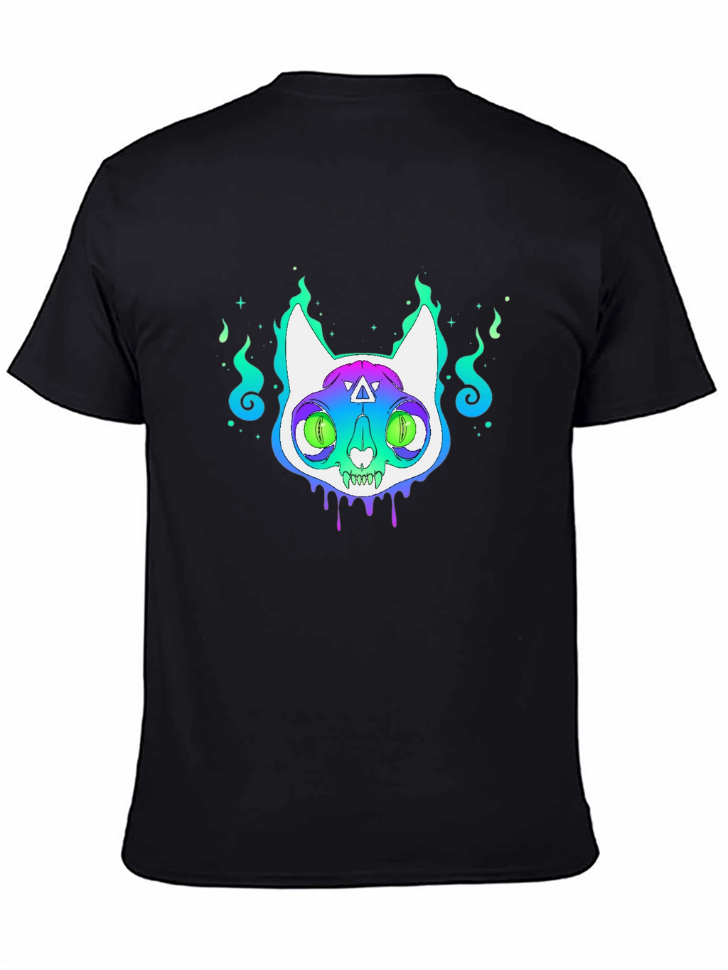 Mystic Cat Graphic Tee - Unisex Black T-Shirt