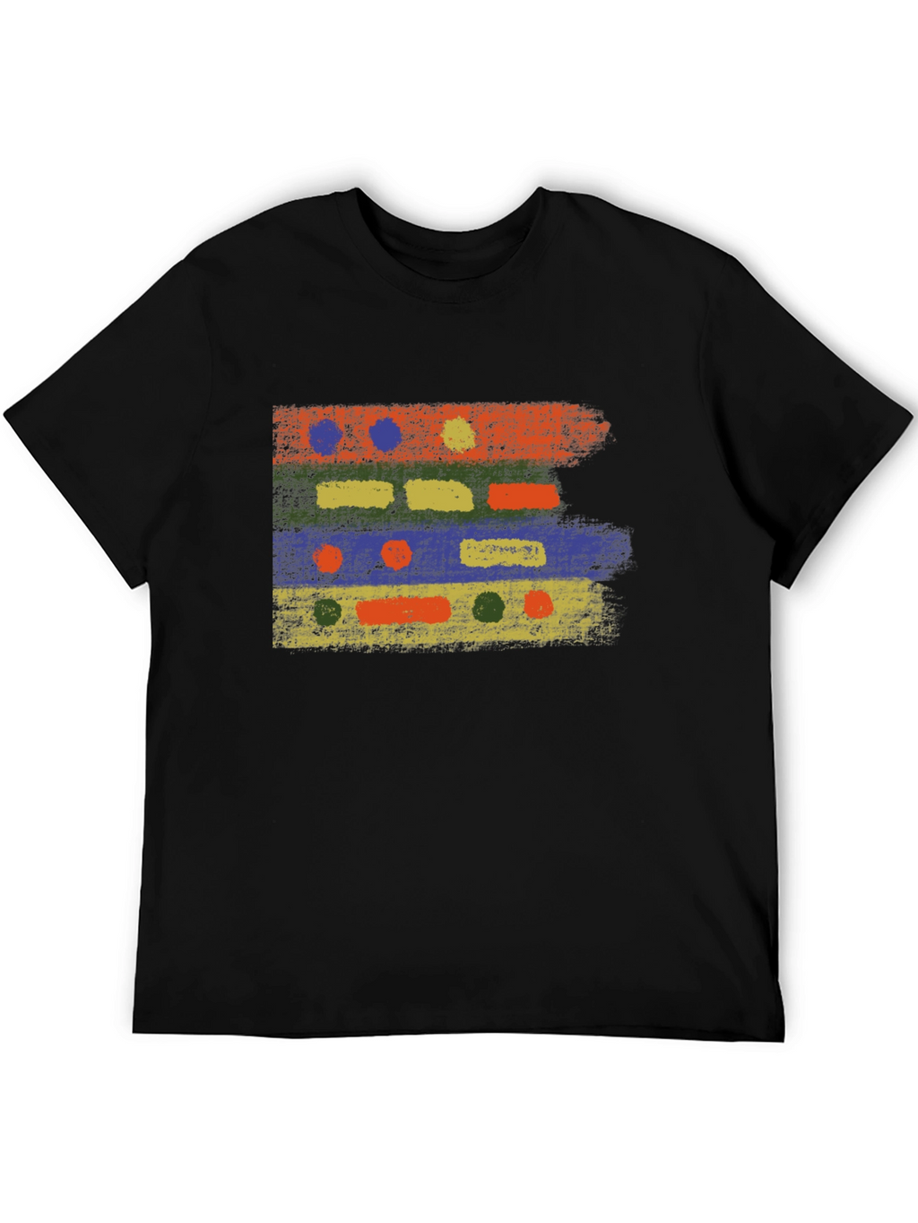 Abstract Stripe Crew Neck Tee